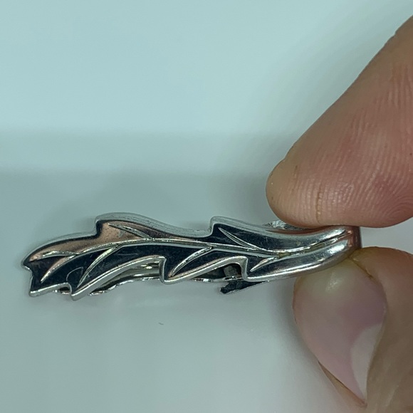 Vintage Foster USA Silver Leaf Tie Clip! - Picture 6 of 6